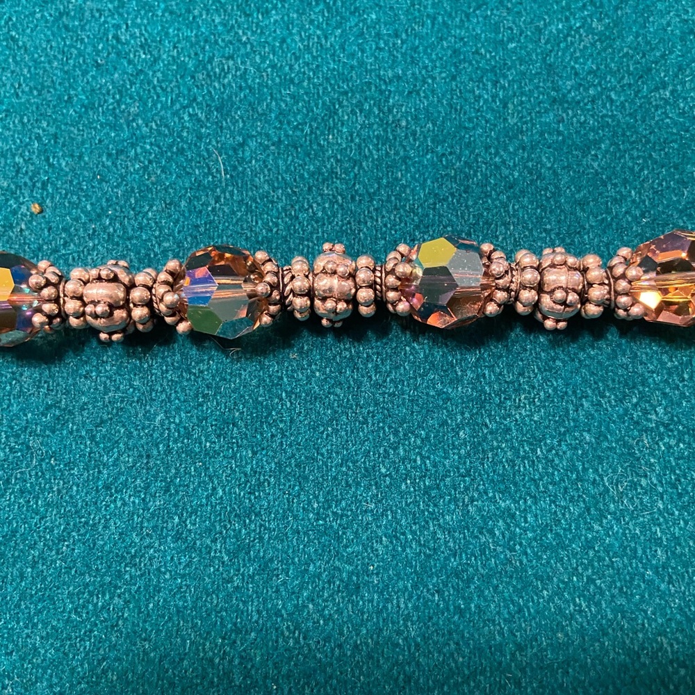 Topaz and sterling silver bracelet. Custom made.